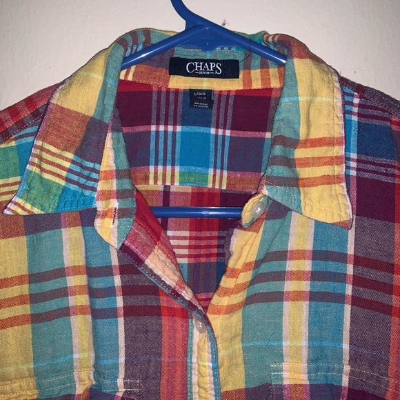 Chaps Multicolored buttoned blouse - Picture 3 of 5